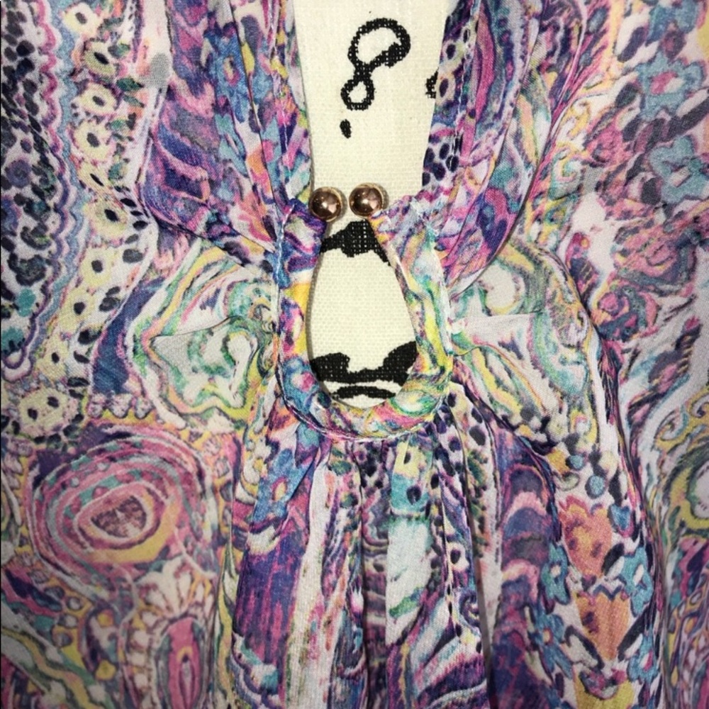 Victoria Secret Swimsuit Cover purple paisley - Picture 3 of 4